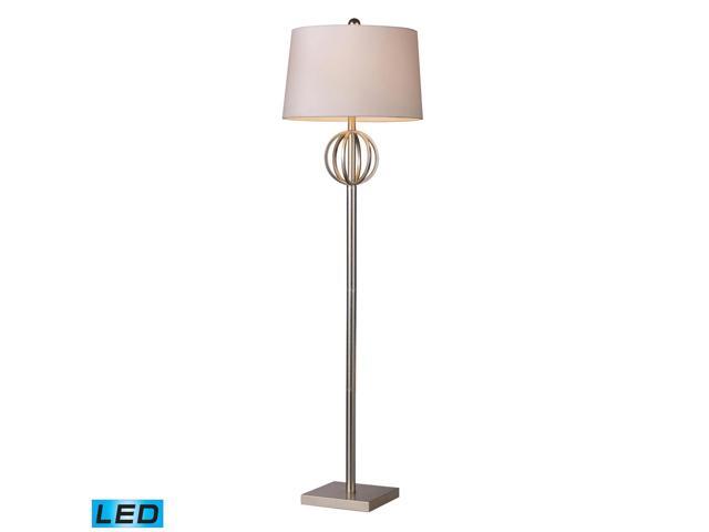 Donora Floor Lamp In Silver Leaf With Milano Off White Shade Led Offering Up To 800 Lumens 60 Watt Equivalent Three Way Capabilty Includes An