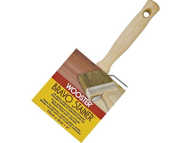 WOOSTER F5119-4 4" Flat Sash Paint Brush, Polyester Bristle, Threaded Hardwood