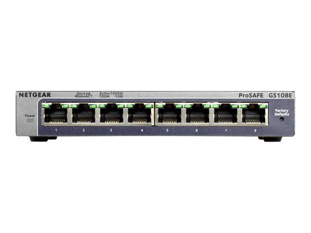 NETGEAR Plus GS108Ev3 - switch - 8 ports - unmanaged (NET-GS108E-300NAS ...