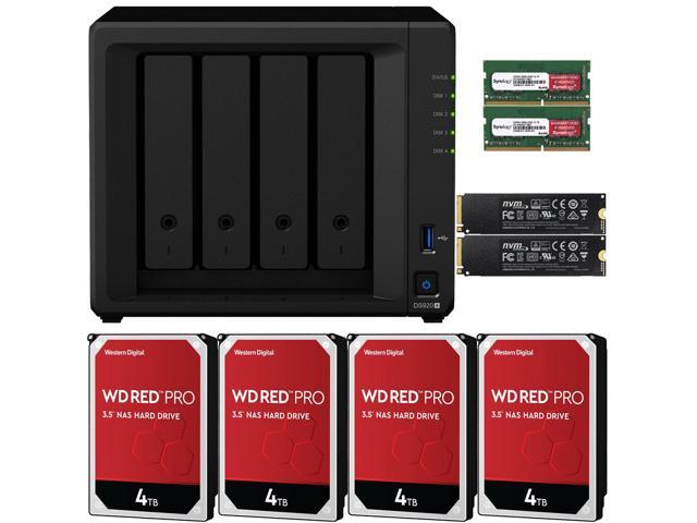 2 x 250GB of PRO NAS Drives and 500GB DS1520+ 5-Bay DiskStation Bundle with 8GB RAM and 30TB NVME Cache Fully Assembled and Tested by CustomTechSales 5 x 6TB 
