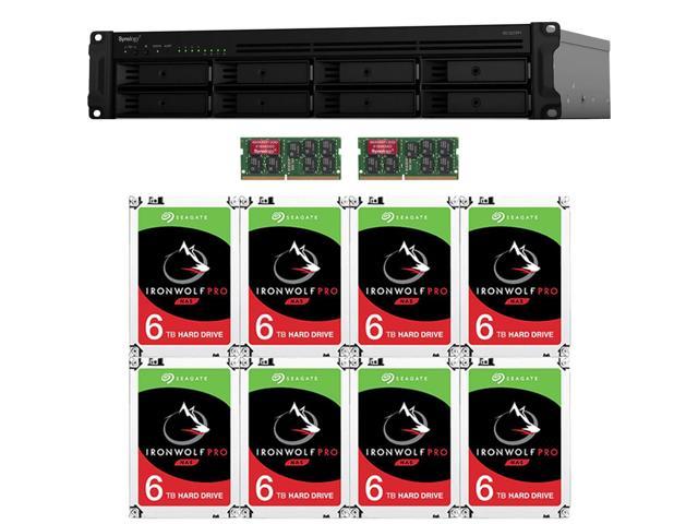 Synology RS1221RP+ RackStation with 16GB RAM and 48TB (8 x 6TB) of Seagate Ironwolf PRO NAS Drives Fully Assembled and Tested By CustomTechSales