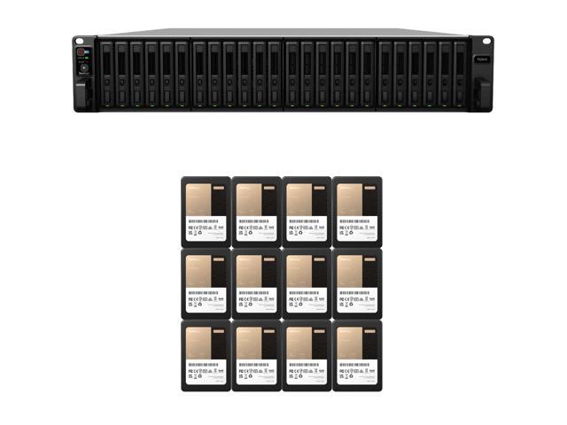 Synology FS3410 Intel Xeon D-1541 24-Bay FlashStation NAS 16GB RAM 5760GB / 5.76TBTB (12 x 480GB) of Synology Enterprise SSDs Fully Assembled and Tested By CustomTechSales