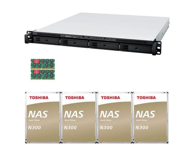 Synology RS822+ AMD Ryzen V1500B 4-Bay NAS 16GB RAM 40TB (4 x 10TB) of Toshiba N300 NAS Drives Fully Assembled and Tested By CustomTechSales