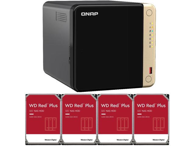 QNAP TS-464 4-Bay NAS with 4GB RAM and 8TB (4 x 2TB) of Western Digital Red Plus Drives Fully Assembled and Tested By CustomTechSales