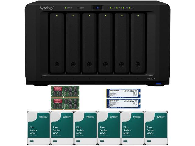 Synology DS1621+ 6-Bay NAS with 8GB RAM and 48TB (6 x 8TB) of