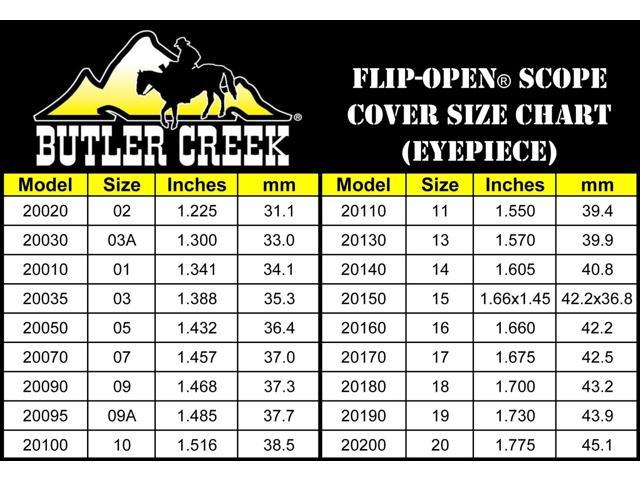 Butler Creek Flip Open Scope Cover Objective 09 