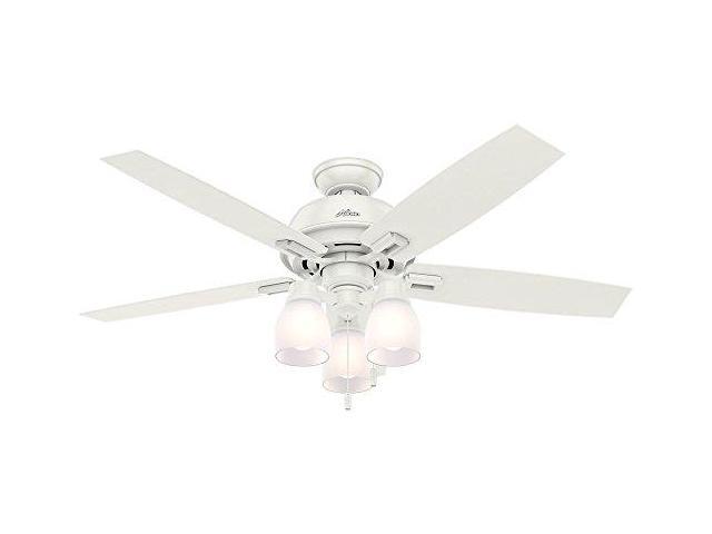 Hunter 53337 52 In Donegan Fresh White Ceiling Fan With Light Newegg Com