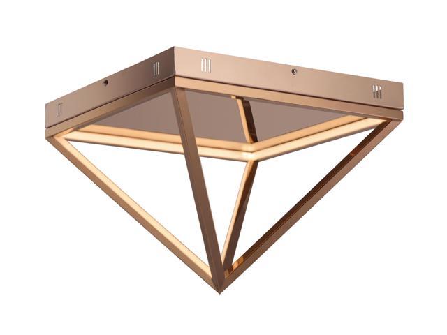 Et2 E20811 Rg Pyramid Led 16 In Rose Gold Flush Mount Ceiling Light