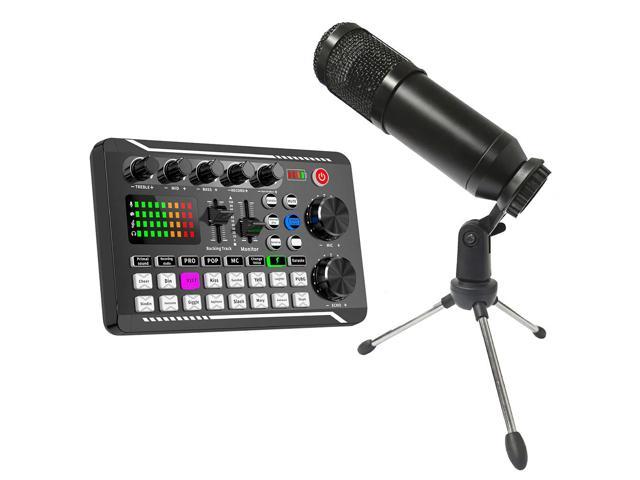 F998 Sound Card Microphone Sound Mixer Sound Card Audio Mixing Console ...