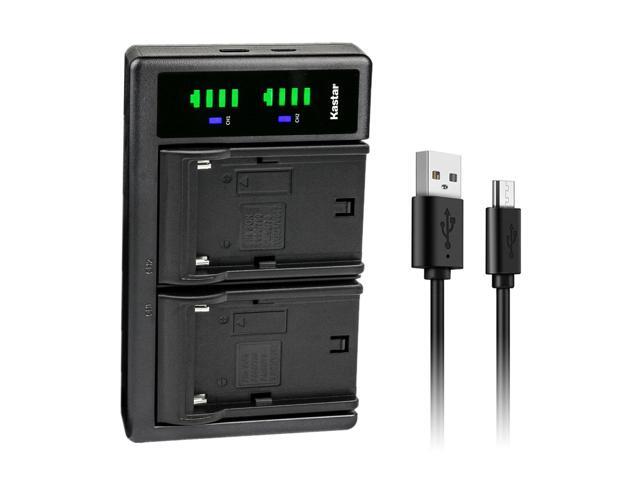 Kastar 4-Pack NP-F550/F570 Battery And LTD2 USB Charger Replacement For LED Video Light CN-126 CN-160 CN-216 CN-304 CN126 CN160 CN216 CN304 VL600 YN300, Z Cam E2-F8 Full-Frame 8K Cinema Camera