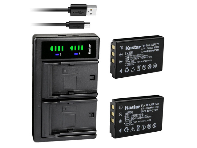 Kastar Battery Slim USB Charger for NP-200 NP200 Konica Minolta DiMAGE Xg Camera