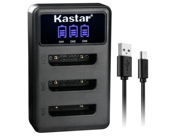 Kastar LCD Triple USB Battery Charger Compatible with Fujifilm FinePix XP30  XP31 XP50, FinePix XP60, FinePix XP70 XP75, FinePix XP80, FinePix XP90,  FinePix XP120, FinePix XP130 