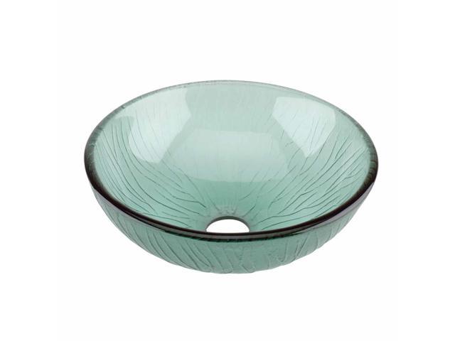 Glass Vessel Sink With Drain Frosted Green Tempered Glass Mini Bowl Sink Newegg Com