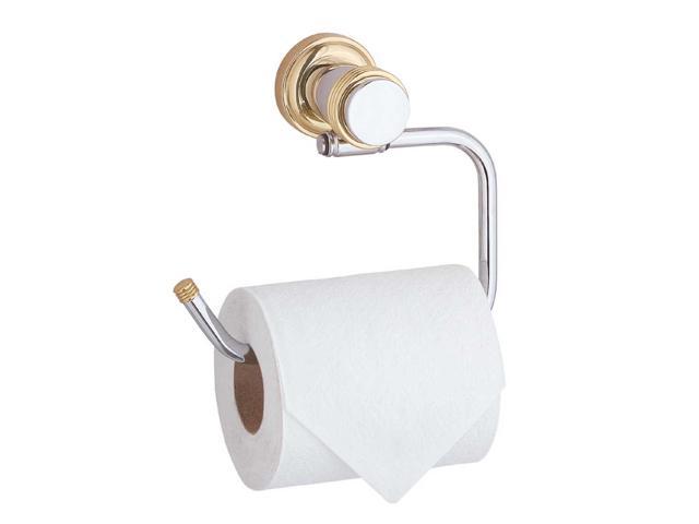 Victorian Toilet Paper Holder Stand Bright Chrome Tissue Holder