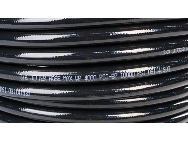 Schieffer 4000 PSI 3/8" x 150' Thermoplastic Sewer Jetter Hose 3/8" Solid Swivel 