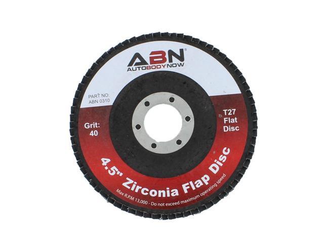 x 7//8 T27 40 Grit High Density Zirconia Alumina Flat Flap Disc 4-½” ABN 4.5”