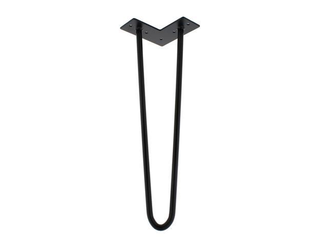 7Penn Hairpin 16” Inch Black Satin Metal Furniture Coffee Table Legs 4-Pack 