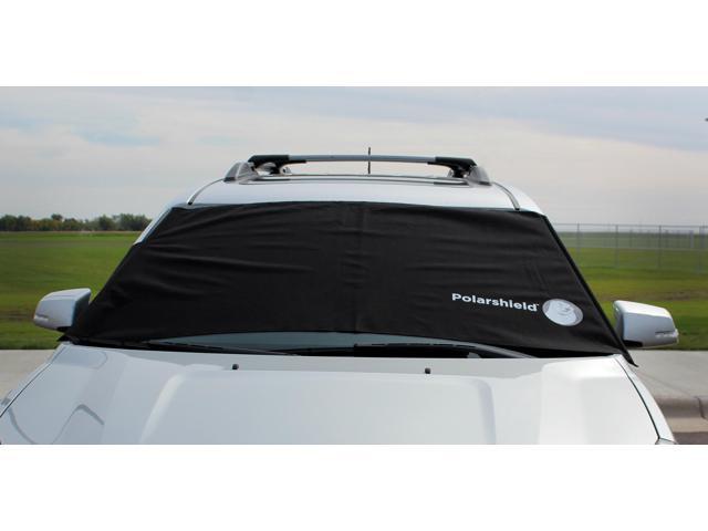 Delk Polarshield Winter Windshield Cover with Security Panels, Black, 61"x32"