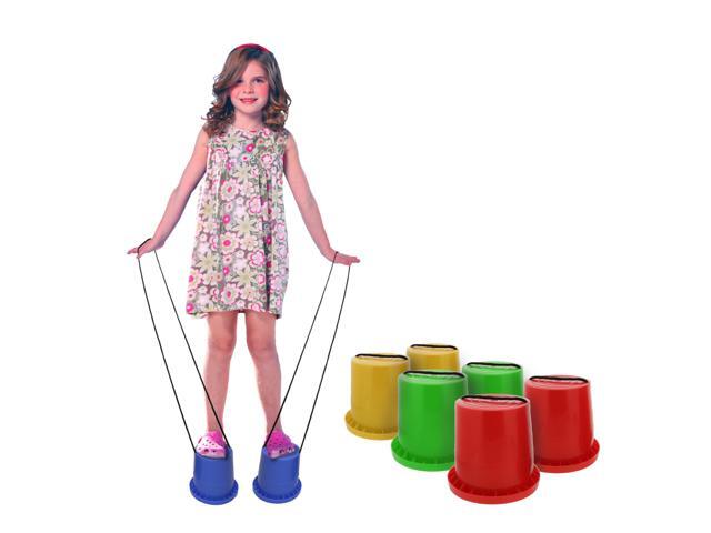 Bucket Stilts in Yellow – Walking Cups for Children – Kids Stepper Toy