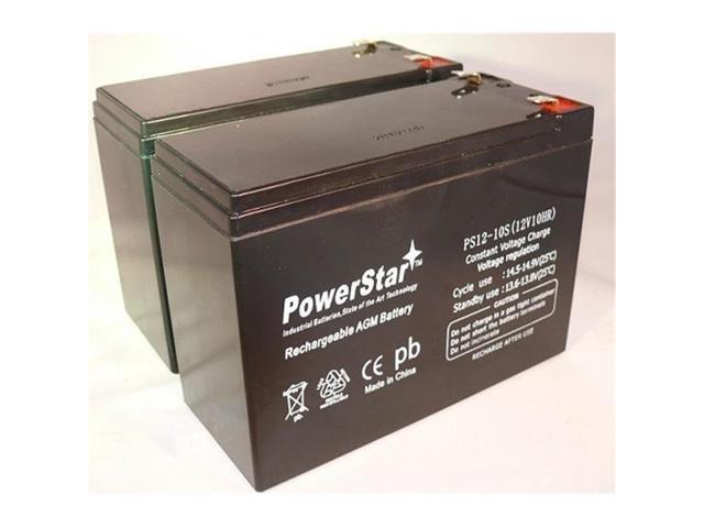 2 Pack - 12v 10ah Battery Repl.universal Ub12100-s, Long Wp10-12 