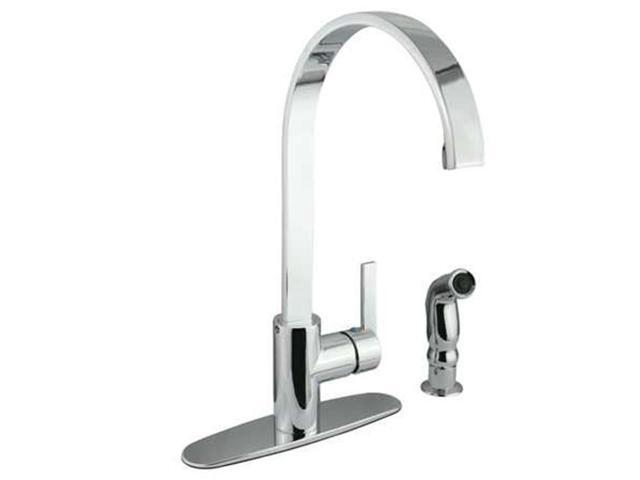 Kingston Brass Gs8711ctlsp Gourmetier Continental Single Handle Kitchen Faucet Chrome Newegg Com