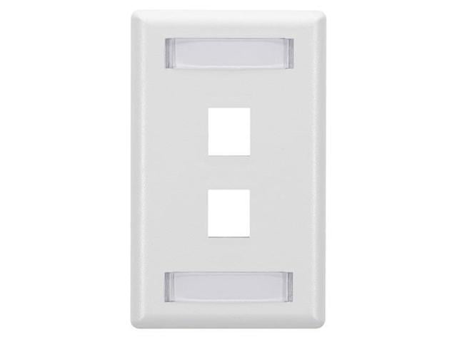 KEYSTONE WALLPLATE SINGLE-GANG 2PT WH