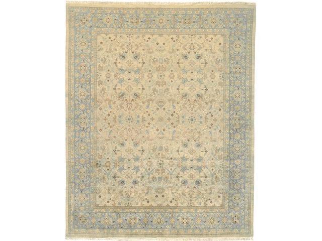 Due Process Stable Trading Kandahar Tabriz Sand Light Blue Area Rug 8 X 10 Ft Newegg Com