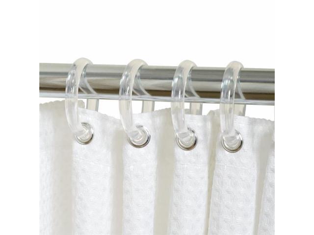 Zenna Home 4784963 Clear Shower Curtain Rings Plastic Newegg Com
