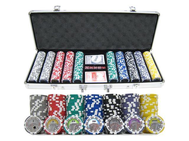 JP Commerce 13.5g 500pc Yin Yang Clay Poker Chip Set 1 Dealer Button