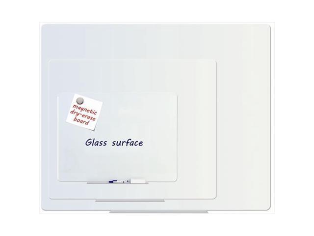 Opaque White MasterVision GL070101 Magnetic Glass Dry Erase Board 36 x 24 