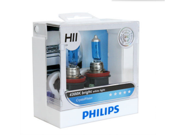 2013 Genuine Philips Crystal Vision CrystalVision H11 4300K headlight bulb 12362