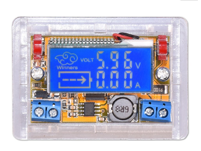 DC-DC Step Down Power Supply Buck Module Adjustable Push-Button w/ LCD Display 