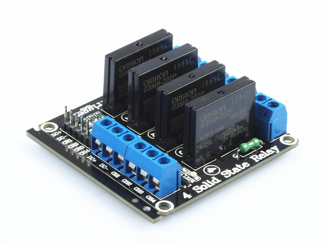 5V 4 Channel SSR Solid-State Relay High Level Trigger relay module with fuse solid state relay module 250V 2A