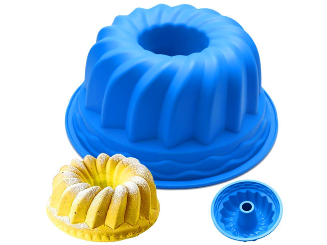 10Pcs  Silicone Baking Mould Swirl Ring Cake Bread Pastry Mold Pan Bake Tool AU 