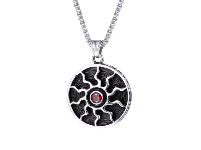 Silver Mens Male Gender Pendant Necklace Generation Hippie