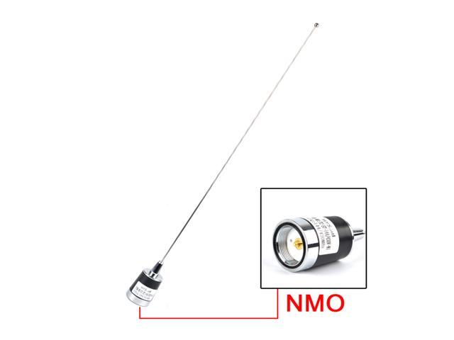 Antenne Mobile Dual Band 144/430 MHz NMO Pour Voiture - Câble Coaxial RG-58 4m PL259 - Compatible Yaesu, Kenwood...