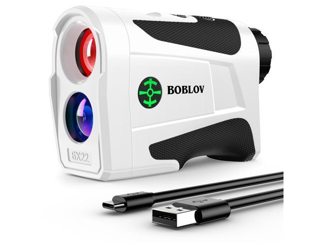 2021 BOBLOV Newest 1000 Yards Slope Golf Rangefinder,6X Magnification with Visible Slope Lights Slope On/Off and Type C Charging Port,Flag Lock Angle Function and Continuous Measurement Rangefinder