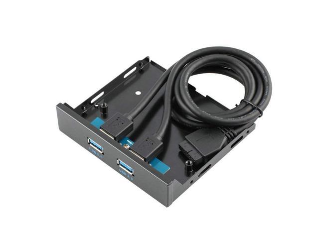 Mic Connector 2Ports USB3.0 PC Front Panel Bracket with Cable for Desktop