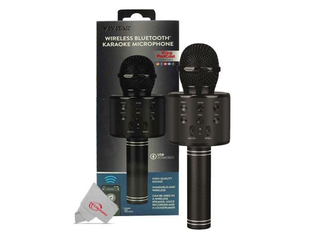 Vivitar Wireless Bluetooth Karaoke Microphone USB Powered High Quality Sound for Wireless Speaker, Voice Recorder and Loudspeaker
