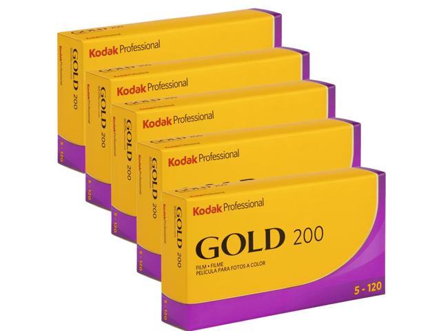 5x Kodak Professional Gold 200 Color Negative Film - 120 Roll Film ...