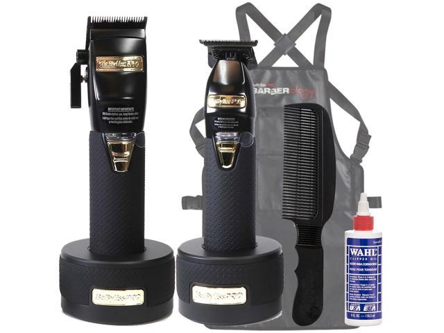 BaByliss PRO Black FX Boost+ Limited Edition Clipper & Trimmer Set w/  Charging Base (FXHOLPKCTB-B)