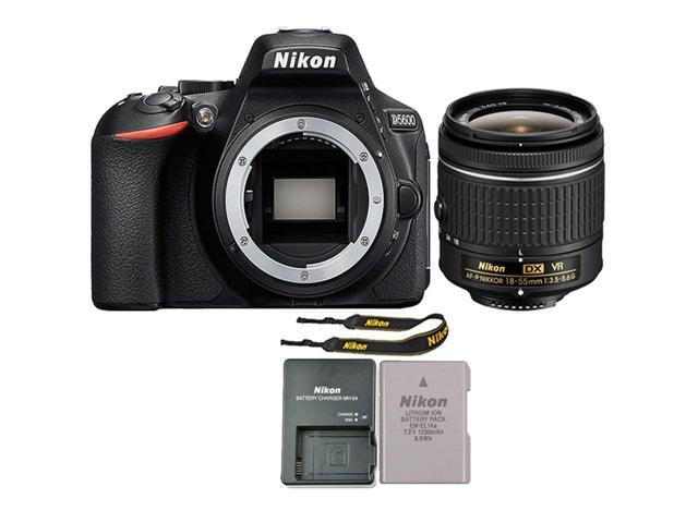 Nikon D5600 24 2 Mp D Slr Camera 18 55mm F 3 5 5 6g Vr Af P Dx Nikkor Lens International Version Camera Kits Newegg Com