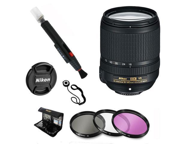 Nikon 18 140mm F 3 5 5 6g Ed Vr Af S Dx Nikkor Zoom Lens Deluxe Accessory Kit Newegg Com