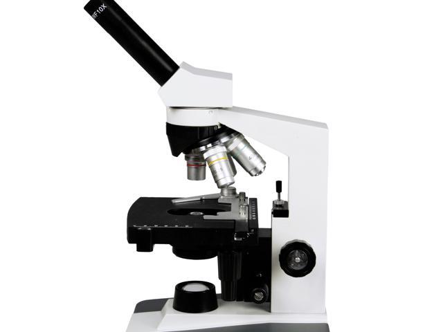 $10 Value Vision Scientific VME0009-RC-P4 Monocular Compound Microscope Package 40x-1000x Magnification 50 Prepared Slides Variety Set Mechanical Stage Microscope Book LED 