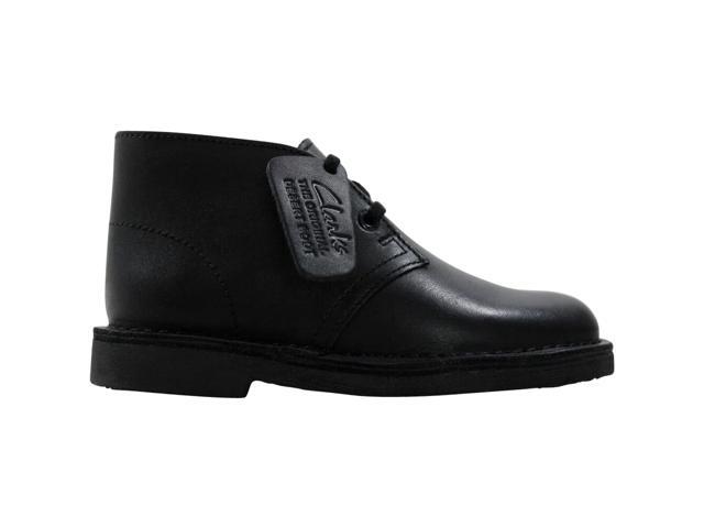 clarks desert boot black smooth leather