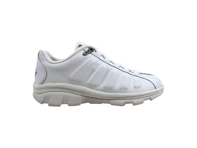 black and red k swiss