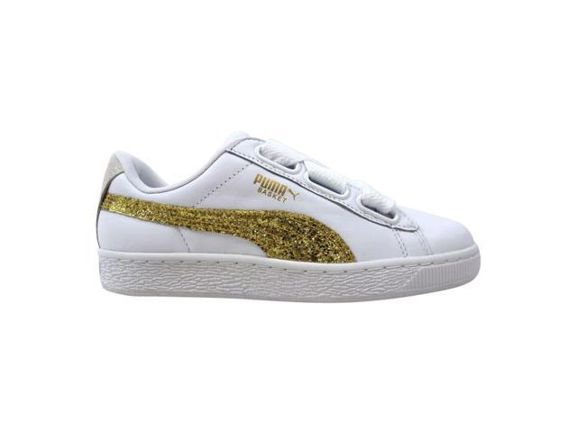 gold glitter pumas