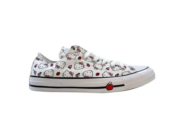 Converse Chuck Taylor All Star OX WhiteFiery Red Prism Pink Hello Kitty 163916F Men's Size 9 Converse Chuck Taylor All Star OX WhiteFiery Red Prism Pink Hello Kitty 163916F Men's Size 9