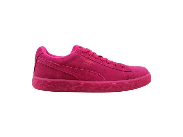 puma suede purple and white