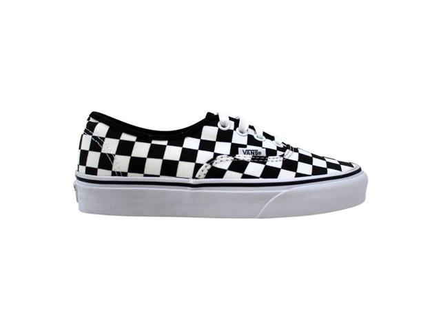 black and white checkered vans size 4